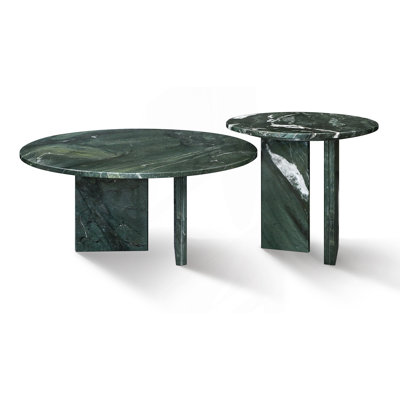 2-Piece Round Nesting Coffee Table Set