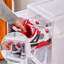 Rangement pour chaussures empilable sans assemblage avec porte transparente, armoire à chaussures autoportante avec couvercle, étagère à chaussures en plastique à 6 niveaux pour placard et vestibule