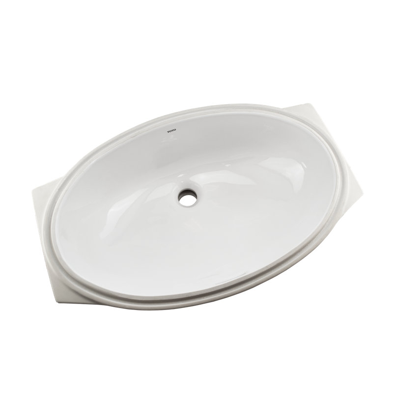 Lavabo de salle de bain ovale encastrable 24 po avec coton blanc TOTO® avec CEFIONTECT®
