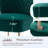 Tru 25" Wide Quilted Velvet Side Chair with Gold Legs-914813795