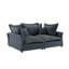 Assise rembourrée de 92,04 po de couleur grise, avec des matériaux respirants, convertible en tissu et coussins de repos confortables, une expérience relaxante