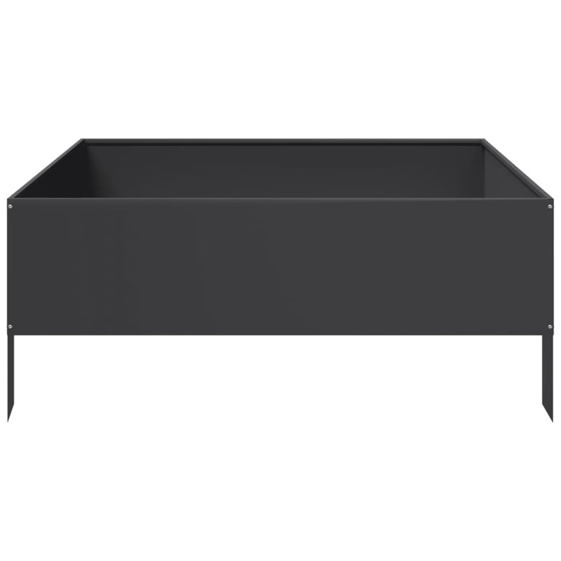 Aryonna Planter Box, 9.84" H x 39.37" W x 39.37" D, Black