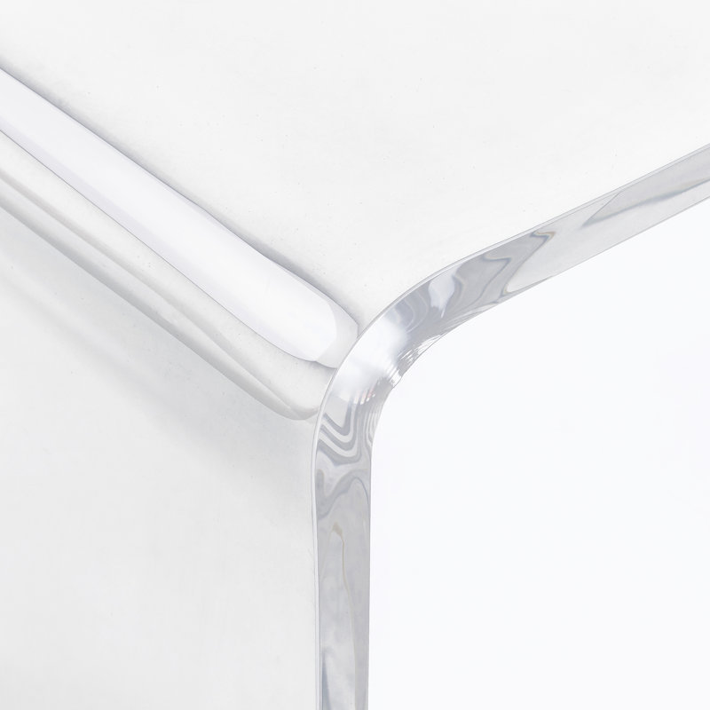 Table basse rectangulaire avec plateau en plastique / pierre