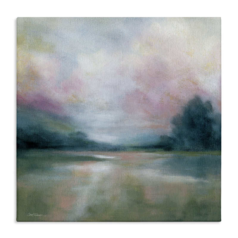 «Morning On The River», toile par Carol Robinson, H 17 po x l 17 po