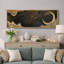 «Moody Yellow Crescent Moon Night Clouds Home Decor Extra Large», reproduction d'art sur toile encadrée-107118218-111665913
