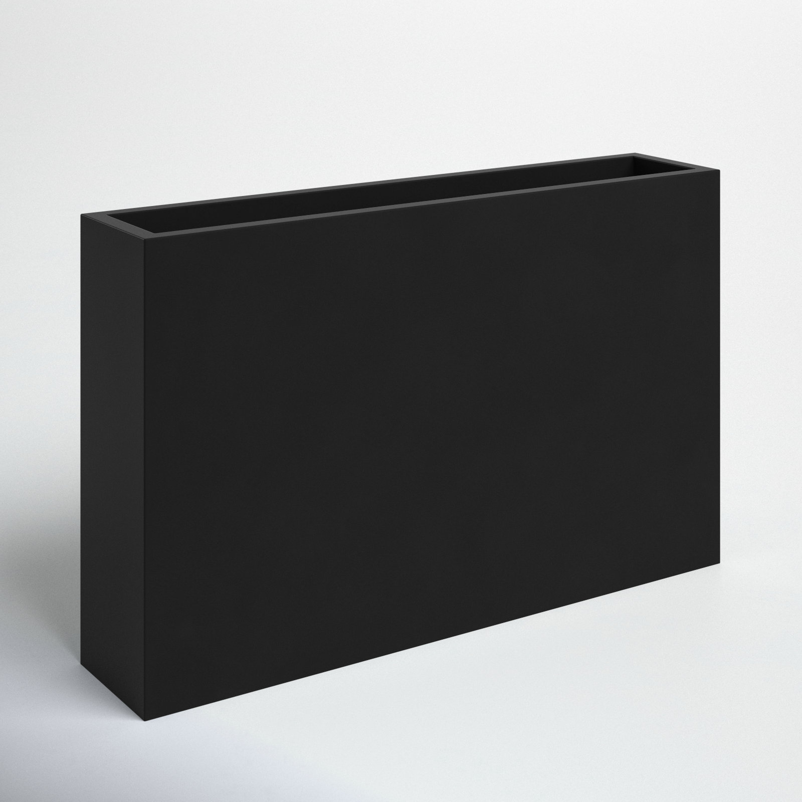 Connoisseur Handmade Planter Box, Black, 30" H x 48" W x 12" D