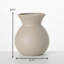 8.25" Matte Gray Hourglass Vase, Ceramic-1300776974