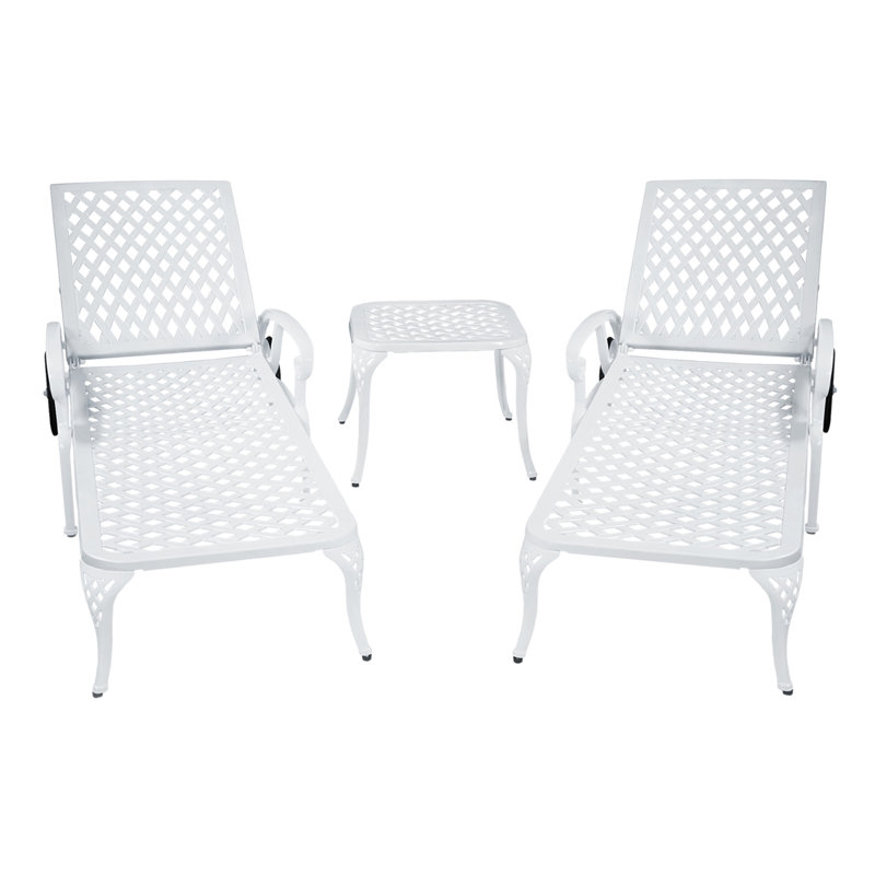 Méridienne en aluminium coulé 1Pcs blanc, Blanc