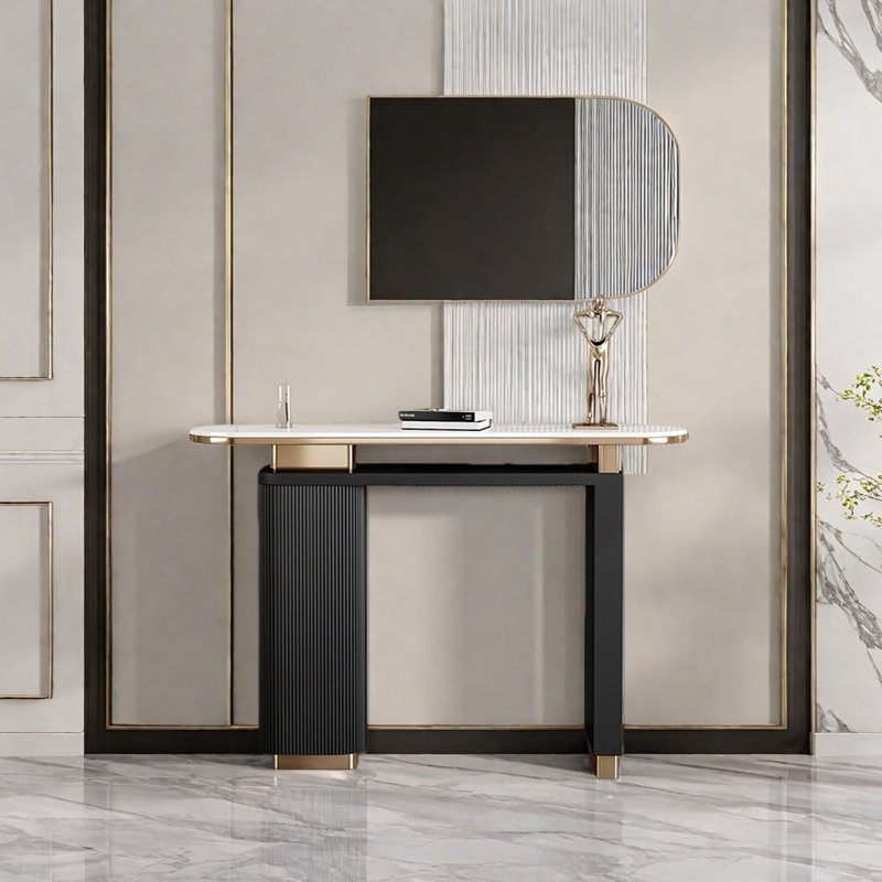 Console Modern Minimalist Luxury, Noir, H 33,46 po x l 47,24 po x P 13,78 po