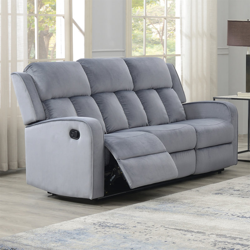 Canapé inclinable 3 places en tissu