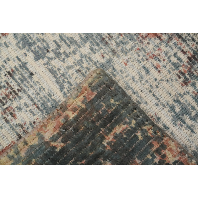 Tapis moderne moderne à aspect délavé 5 x 8