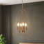 Luminaire suspendu pour îlot de cuisine 4 lumières l 15,7 po Jabrae