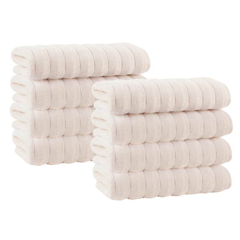 Ensemble de serviettes de toilette en coton turc Rachel, Crème