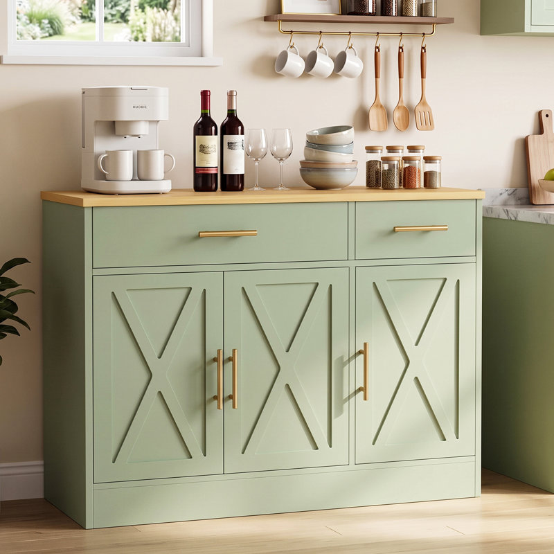 Buffet de 108 cm de large, Vert