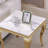 Jeneine Faux Marble Top Metal Base End Table-2080300510