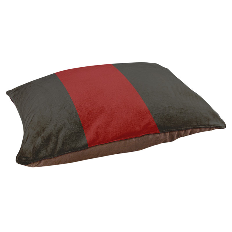 Coussin intérieur New England, Moyen (H 6,5 po x l 40 po x P 30 po), Noir / rouge / noir