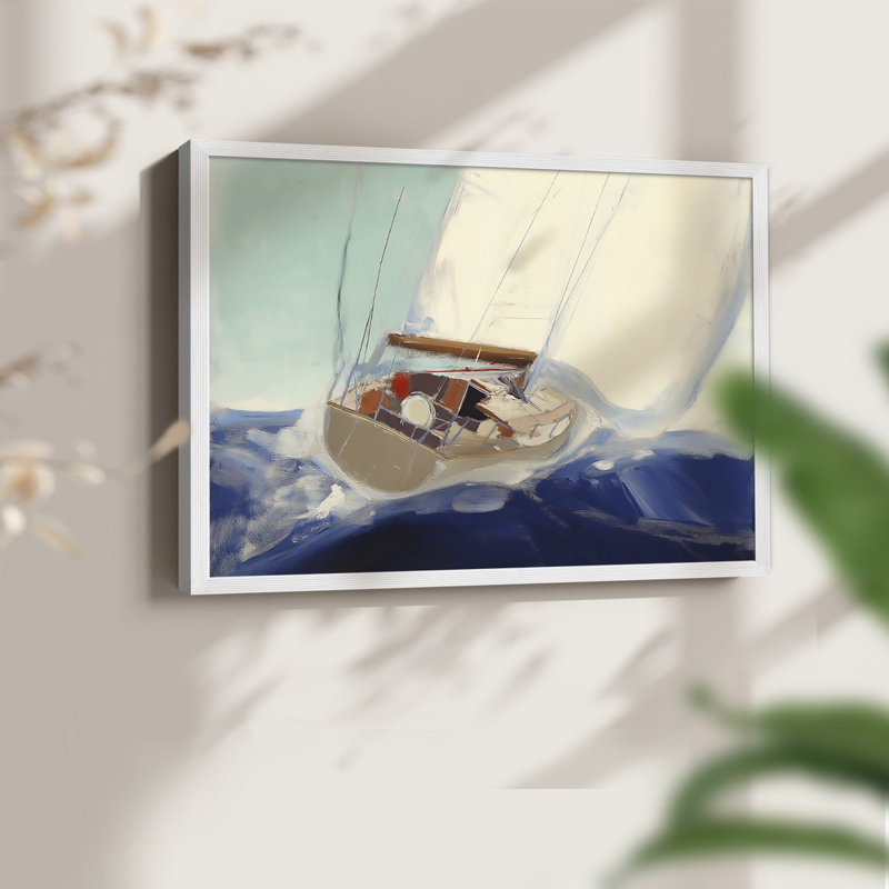 Série nautique-XL - impression encadrée - réarmable, 22" H x 28" W, Blanc