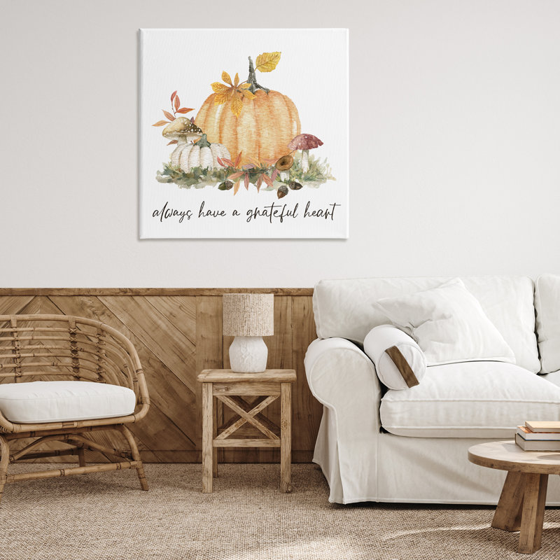 «Grateful Heart Pumpkin» par Livi Finn, H 36 po x l 36 po