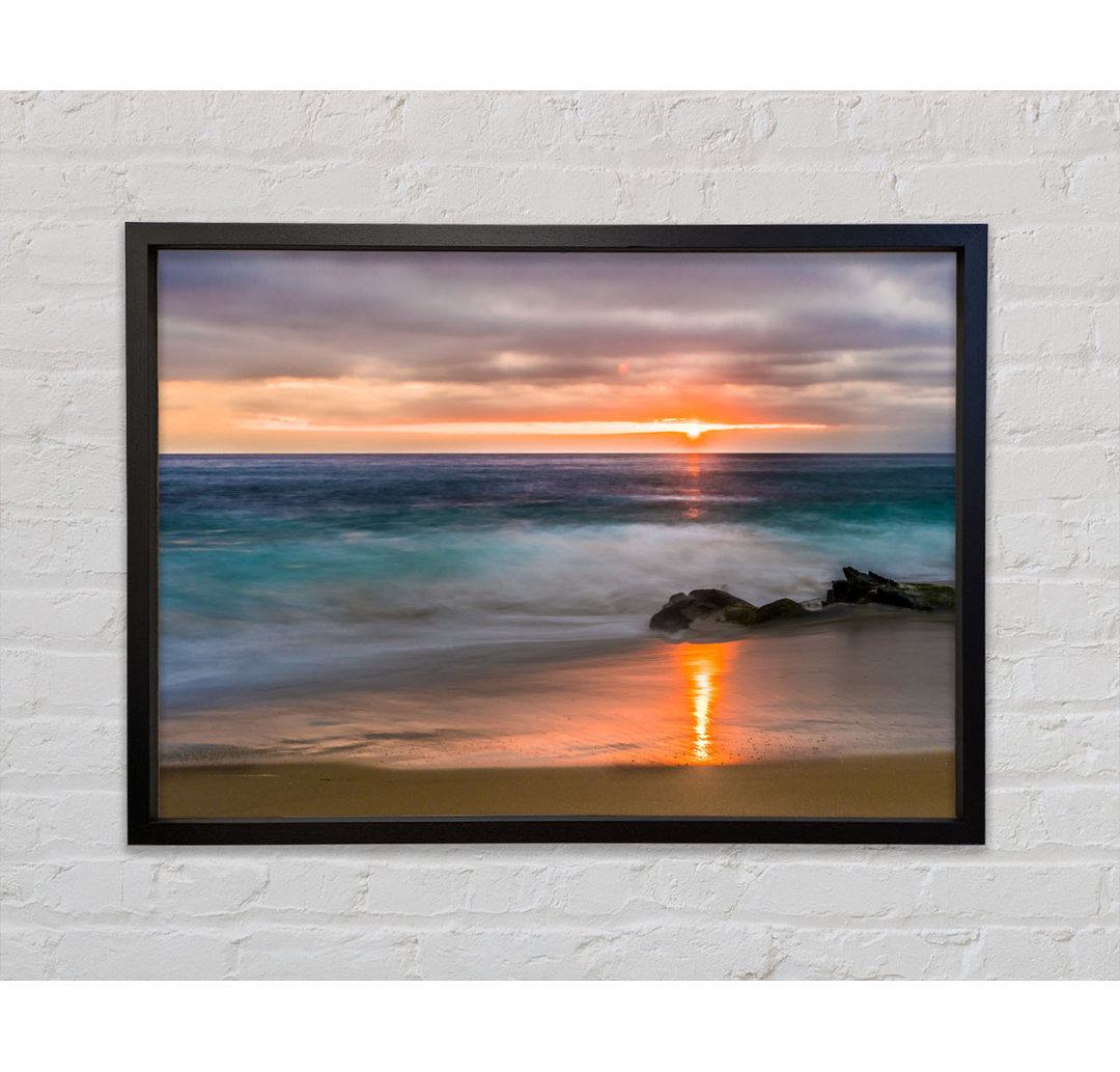 Washed Up To The Beach Sunset - Einzelbildrahmen Kunstdrucke auf Leinwand