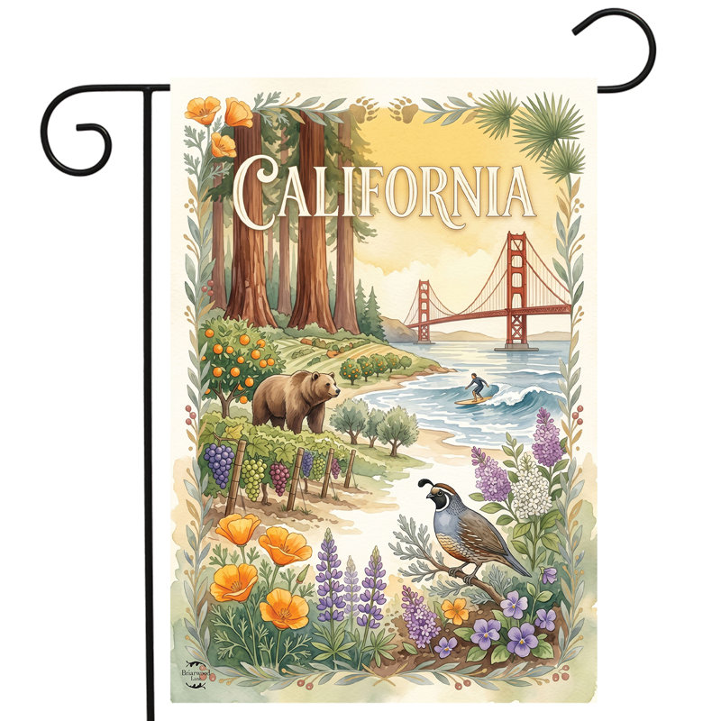 California State Pride Garden Flag 12x18