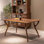 Rectangular solid wood dining table Oak Rectangular Solid Wood Top Dining Table