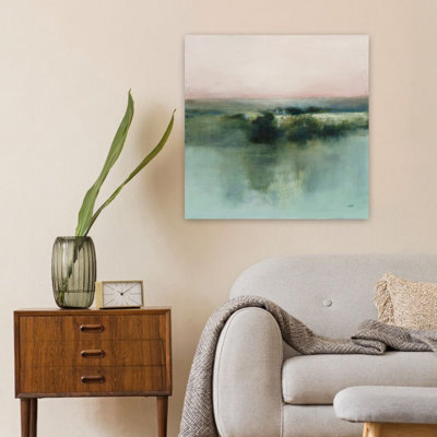 Dusk Blush Contemporary Abstract Sunset Art