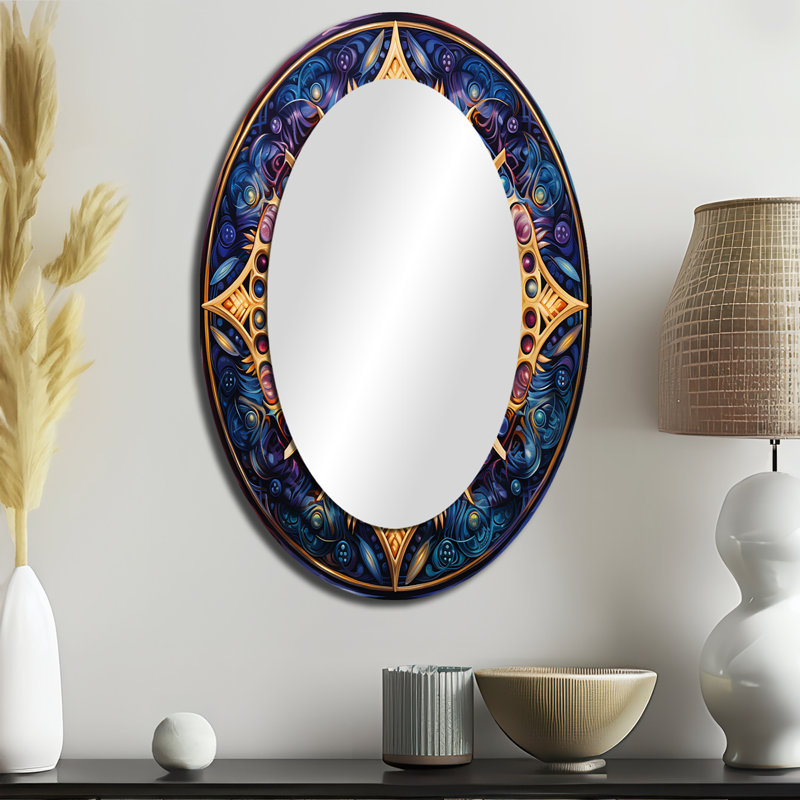 Miroir mural rétro bohémien, 36 po x 24 po