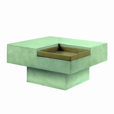 Table basse Table de salon avec plateau carré et base piédestal