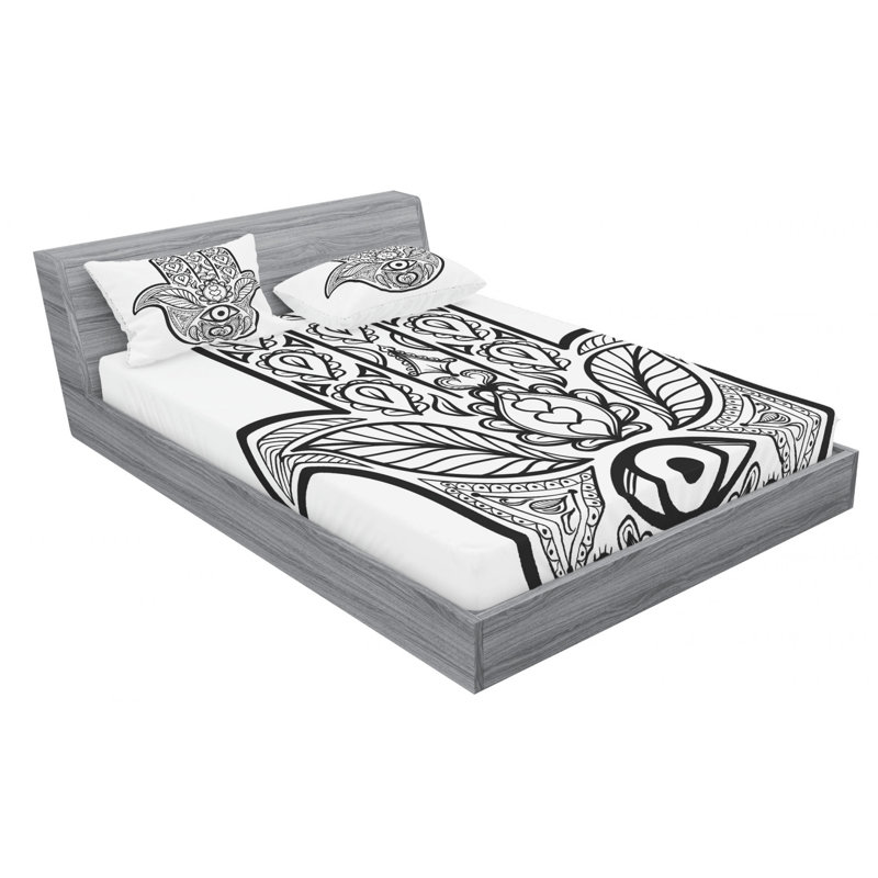 Microfiber Sheet Set, Queen Sheet Set with Fitted Sheet