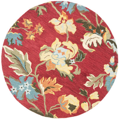 Emrick Blossom Hand Hooked Wool Floral Rug