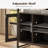 Modern TV Stand for 43'' TVs with Adjustable Shelves and Metal Frame, 37.8" Small Entertainment Center with Large Storage Cabinet, Industrial TV Console for Living Room and Bedroom-1671780959