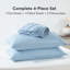 Ensemble de literie en microfibre Kasentex 1800 Series - bleu simple TG-116785195