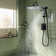 Shower Faucet Set, G-Promise 14 Inch Shower Head With Rough-In Valve