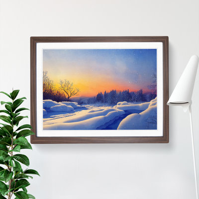 Winter Landscape Sunset Vol.2 - Framed Print