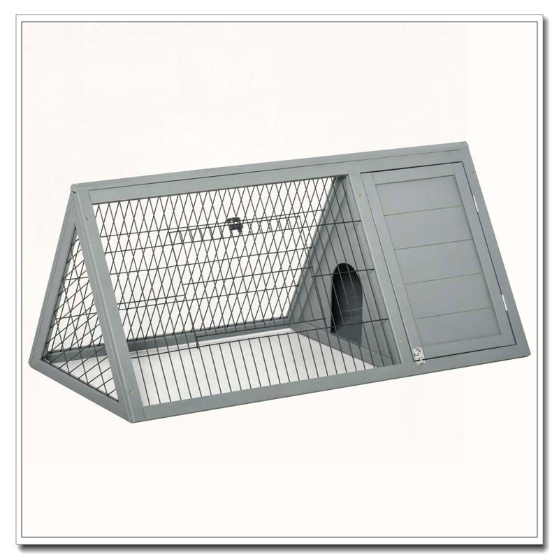 Cage à lapin en bois pour l'extérieur avec structure en A et fil de ventilation extérieur