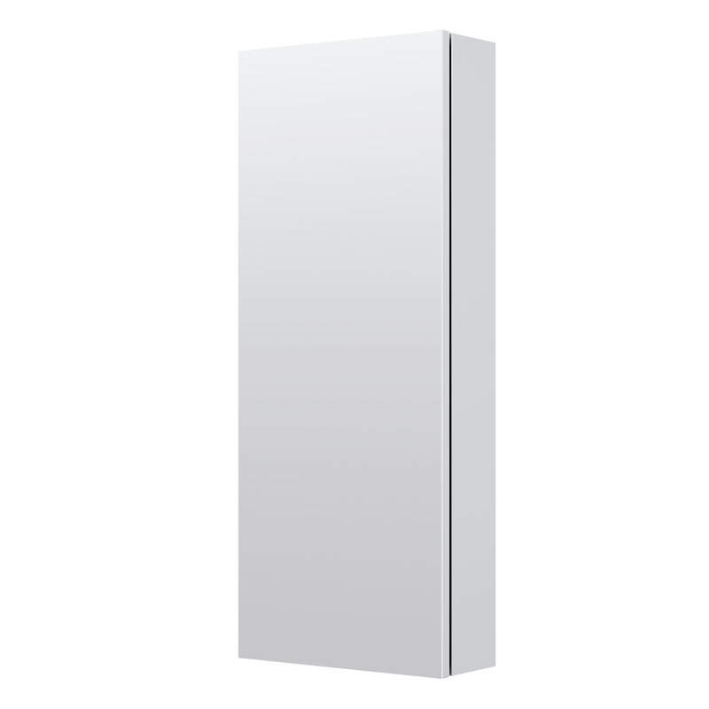 Recessed Or Surface Wall Mount Bathroom Medicine Cabinet With Adjustable Glass Shelves, 30" H x 12" W x 4.8" D, Left