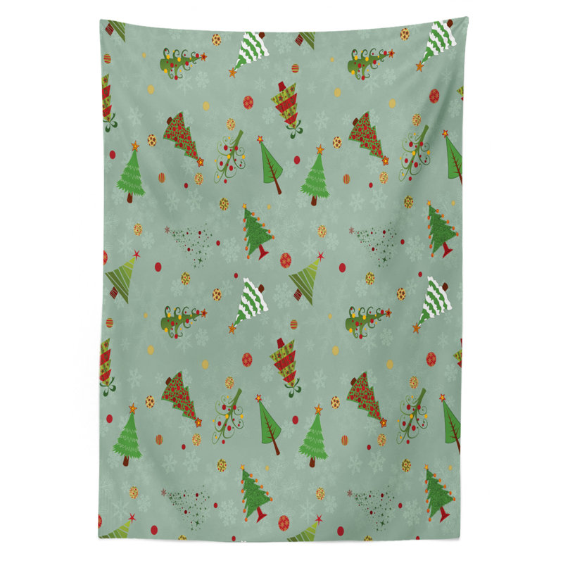 Geometric Christmas Tablecloth, 70" x 52"