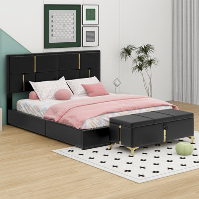 Lit à panneau tapissier Nott