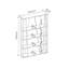 Modern Bookshelf with Metal Frame, 48.6 x 12.6 x 70.7 Inches, Sapphire & Anthracite & White | 100% Melamine Coated Particle Board, Thickness: 0.7 Inches | Stylish Storage Solution for Home or Office, Durable & Elegant Design-1725898101