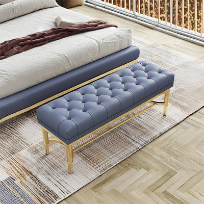 Jennevie Leather Match Upholstered Storage Bench