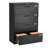4 Drawers Metal File Cabinet, Vertical Filing Cabinet with Lock and Adjustable Hanging Rod, Tall Filing Storage Cabinets for Home and Office Fit Letter, A4, Legal Size File, Easy Assembly, Black