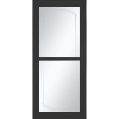 80 Series Split Fullview Bevel Storm Door with Retractable Screen (handle sold separately)