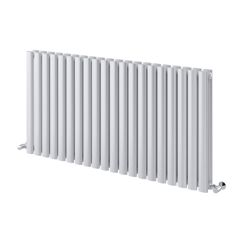  Horizontal Oval Panel Radiators, White, 600mm H x 1180mm W