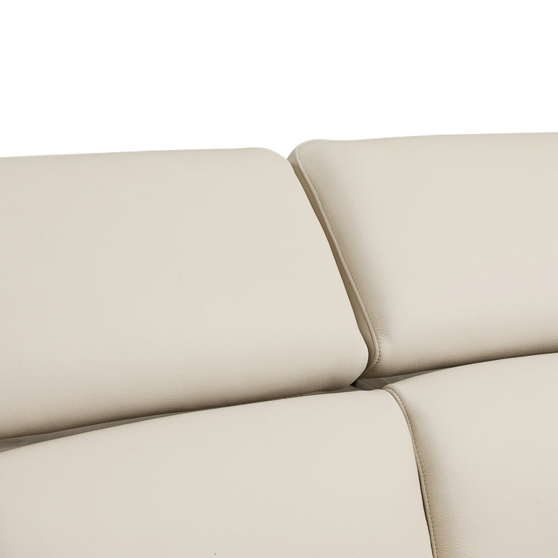 Cuir grainé avec fauteuil inclinable Global United, H 40,04 po x l 83,02 po x P 42,97 po, Beige