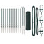 Vidaxl Fence With Posts PVC-Coated Steel-116797916-116797915