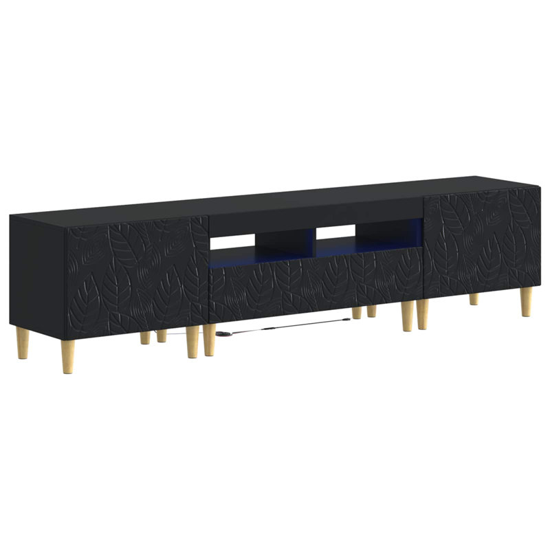 TV Stand, 43cm H x 178cm W x 35cm D, Black