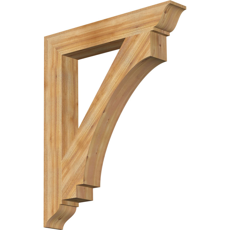 H 6 po x l 40 po x Support en bois / corbeau, Cèdre rouge, H 48 po x l 6 po x P 40 po