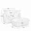 Canapé modulaire à housse avec repose-pieds convertible, siège large et profond en L avec housse amovible et coussins moelleux multiples, velours côtelé-1116446958-1116446957
