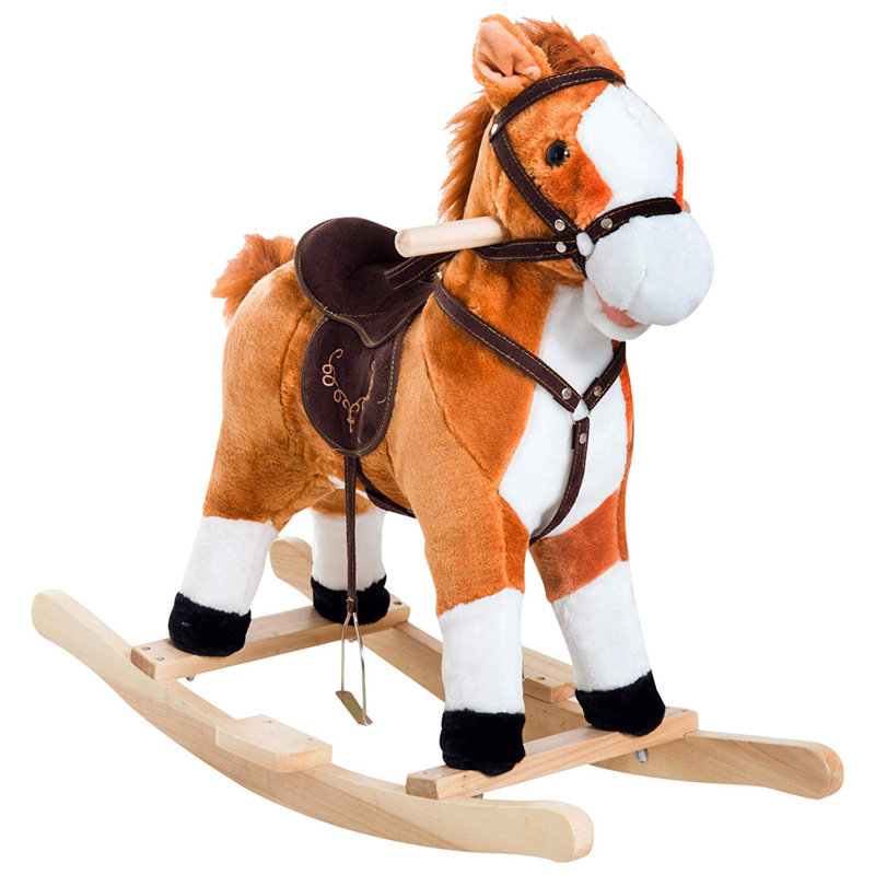 Cheval à bascule en peluche pour enfants