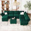 Ridoy 26.4" Wide Velvet Symmetrical Modular Corner Sectional 9-Pieces Sofa Set with Ottoman-1318113897